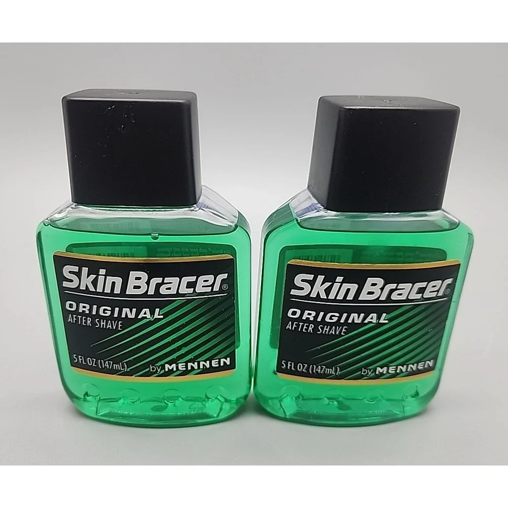 Mennen Skin Bracer Original After Shave 5 fl oz Plastic Bottle Lot of 2